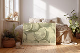 Paul Sinus Wandbild 120x80cm Zitronen Illustration modern gruen natur kunst grafisches Obst Motiv stilvolle Wanddekoration fuer Kueche Esszimmer Wohnzimmer Büro