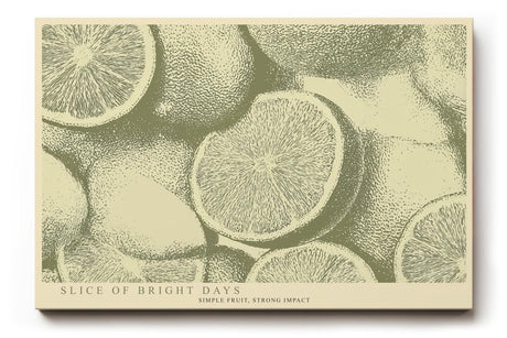 Paul Sinus Wandbild 120x80cm Zitronen Illustration modern gruen natur kunst grafisches Obst Motiv stilvolle Wanddekoration fuer Kueche Esszimmer Wohnzimmer Büro
