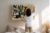 Paul Sinus Wandbild 120x80cm Zitronen Stillleben moderne Kunst Illustration mit Vase und Krug Wanddekoration
