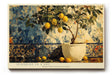 Paul Sinus Wandbild 120x80cm Zitronenbaum mediterrane Stillleben Malerei moderne Obst Kunst Kunstdruck grosses Wandbild 120x80cm sonnige Wanddekoration fuer Kueche Esszimmer Wohnzimmer