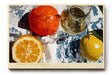 Paul Sinus Wandbild 120x80cm Zitrus Stillleben moderne Fruchtmalerei orange zitrone sommerliche Wanddekoration fuer Kueche Esszimmer Wohnzimmer