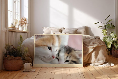 Paul Sinus Wandbild 120x80cm Zwei Kätzchen Nahaufnahme Süße Tierfotografie Katzen Kunst für Wohnzimmer Schlafzimmer Kinderzimmer