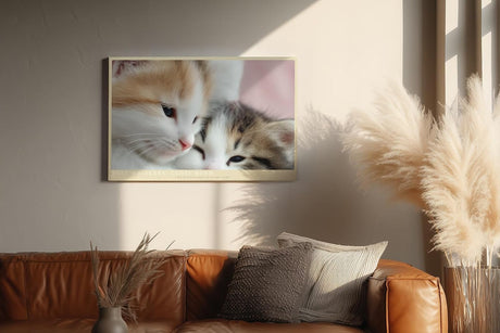 Paul Sinus Wandbild 120x80cm Zwei Kätzchen Nahaufnahme Süße Tierfotografie Katzen Kunst für Wohnzimmer Schlafzimmer Kinderzimmer