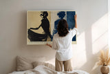 Paul Sinus Wandbild 120x80cm Zwei Seiten einer Frau – Künstlerisches Porträt mit Licht und Schatten im modernen Stil