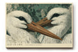 Paul Sinus Wandbild 120x80cm Zwei Voegel Natur Illustration Stilvolle Tierkunst Gruene Naturfarben Kunstdruck Poster Grosse Wanddekoration fuer Wohnzimmer Schlafzimmer Büro