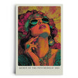 Paul Sinus Leinwandbild 60x90cm psychedelische Queen in leuchtenden Farben und ikonischem Retro-Stil – kunstvolles Leinwandbild