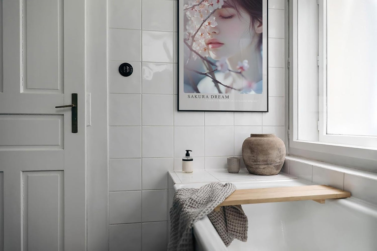 Paul Sinus Leinwandbild 80x120cm Sakura Traum zart poetisch romantisch harmonisch japanisch kunstvolle Wandkunst sanfte Farben faszinierend ästhetisch