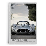 Paul Sinus Leinwandbild 40x60cm Silver Spirit Klassischer Supersportwagen Elegante Automobilkunst Zeitlose Ästhetik Edle Dynamik Hochwertige Wandkunst