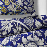 Sinus Art Bettwäsche 135x200 cm + 80x80 cm – farbenfrohes florales Muster auf Königsblau – Mikrofaser – stilvoll & pflegeleicht