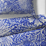 Sinus Art Bettwäsche 135x200 cm + 80x80 cm – florales Design in kräftigem Blau und Creme – Mikrofaser – weich, pflegeleicht & allergikerfreundlich