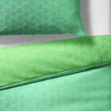 Sinus Art Bettwäsche 135x200 cm + 80x80 cm – frische Wendebettwäsche in Grün & Hellgrün mit modernem Linienmuster – atmungsaktiv, pflegeleicht, mit Reißverschluss