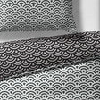 Sinus Art Bettwäsche 135x200 cm + 80x80 cm – Mikrofaser-Wendebettwäsche mit stilisiertem Wellenmuster in Schwarz & Hellgrün – pflegeleicht & atmungsaktiv