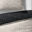 Sinus Art Bettwäsche 135x200 cm + 80x80 cm – Wende-Design in Schwarz und Beige mit modernem Linienmuster – Mikrofaser – elegant & pflegeleicht