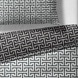 Sinus Art Mikrofaser Bettwäsche 135x200 cm + 80x80 cm – Wendedesign in Schwarz & Weiß mit modernem Labyrinthmuster, pflegeleicht & atmungsaktiv