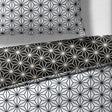 Sinus Art Mikrofaser Bettwäsche 135x200 cm + 80x80 cm – Wendedesign in Schwarz & Weiß mit sternförmigem Muster, atmungsaktiv & pflegeleicht