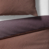 Sinus Art Mikrofaser Bettwäsche 135x200 cm + 80x80 cm – Wendedesign in Violett & Braun mit dezentem Punktmuster, pflegeleicht & atmungsaktiv
