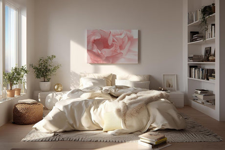 Sinus Art Wandbild 120x80cm Abstrakte Makroperspektive einer Lotusblüte – kunstvoll und symbolisch zugleich