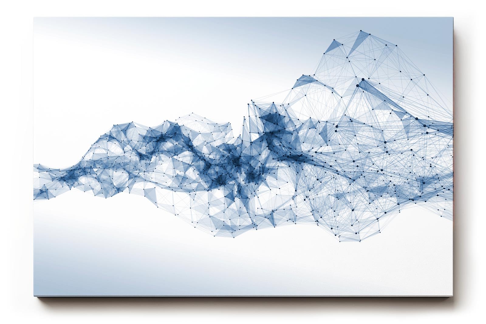 Sinus Art Wandbild 120x80cm Abstrakte Netzstruktur in Blau als Sinnbild für digitale Kommunikation und Technik