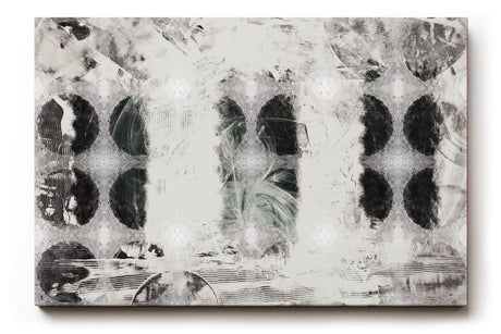 Sinus Art Wandbild 120x80cm Auffälliges Kreisdesign in Schwarz-Weiß sorgt für eine minimalistische und gleichzeitig dynamische Bildwirkung