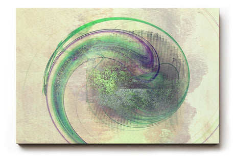 Sinus Art Wandbild 120x80cm Die grüne Spiralform wirkt beruhigend und gibt dem Raum eine organische Struktur