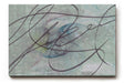 Sinus Art Wandbild 120x80cm Dynamische Linienführung auf grauer Fläche mit Pastelltönen in Blau, Rosa und Grün