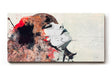 Sinus Art Wandbild 120x80cm Farbenstarkes Porträt einer Frau mit emotionaler Mimik und malerischer Abstraktion