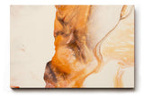 Sinus Art Wandbild 120x80cm Fließende Formen und warme Orangetöne auf hellem Grund mit künstlerischem Ausdruck