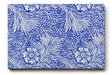 Sinus Art Wandbild 120x80cm Klassisches Blütendekor mit feinen Linien und dichter Musterung auf tiefblauem Grund