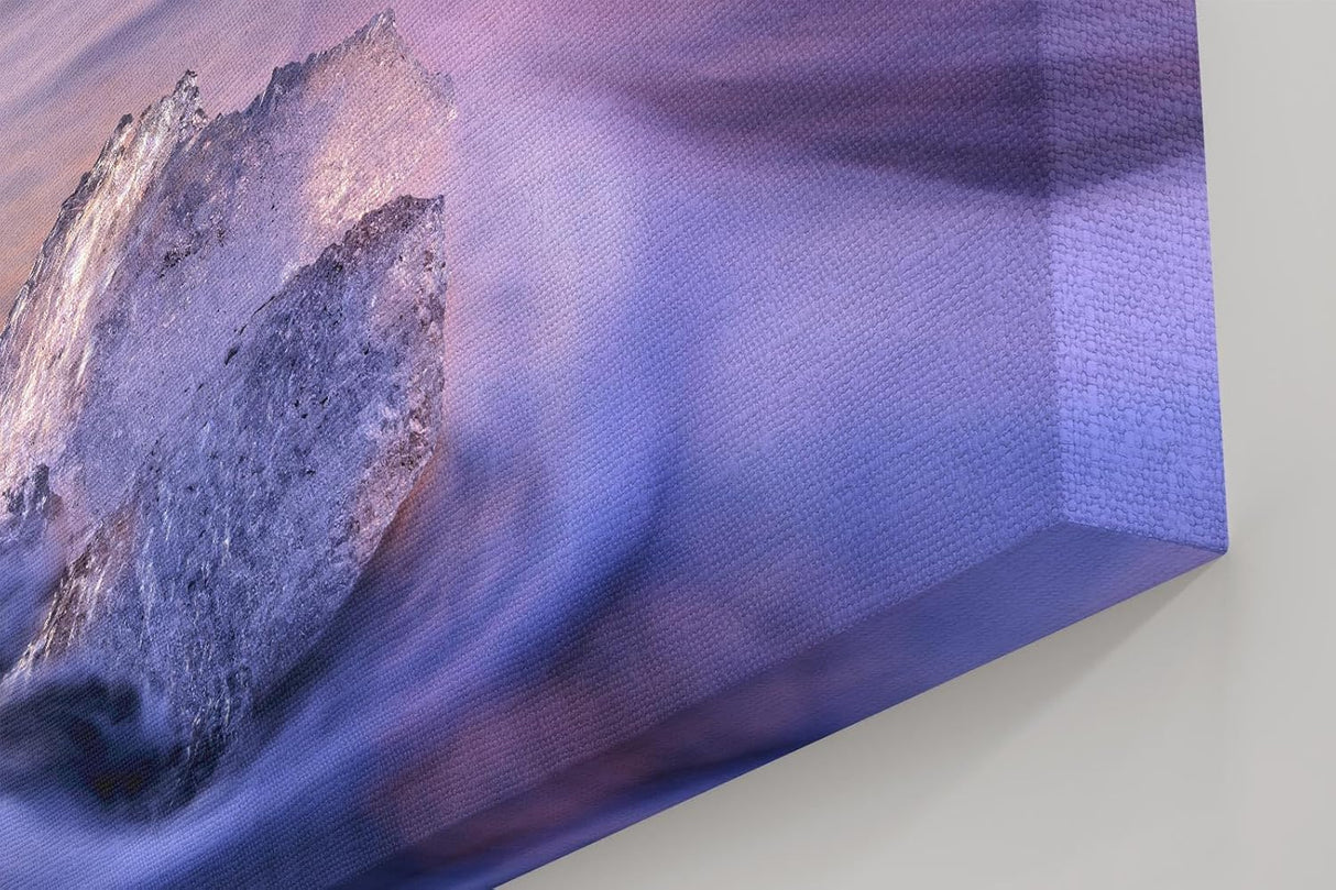 Sinus Art Wandbild 120x80cm Kristallklares Eis in kontrastreicher Flut – kraftvolle Komposition mit künstlerischem Charakter