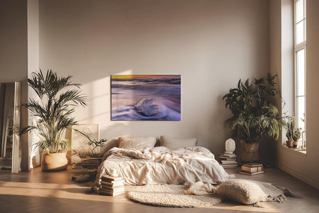 Sinus Art Wandbild 120x80cm Kristallklares Eis in kontrastreicher Flut – kraftvolle Komposition mit künstlerischem Charakter