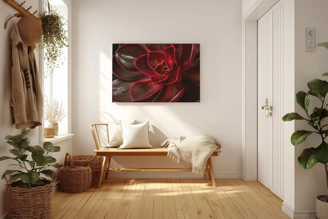 Sinus Art Wandbild 120x80cm Modernes Pflanzendetail mit ausdrucksstarken Formen und leuchtender Linienführung