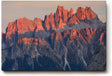 Sinus Art Wandbild 120x80cm Spektakuläre Felsformationen der Dolomiten im rötlichen Licht der untergehenden Sonne