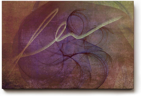 Sinus Art Wandbild 120x80cm Verschlungene Linien und violette Flächen auf texturierter brauner Basis