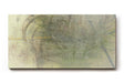 Sinus Art Wandbild 120x80cm Zart abstrahierte Formen in Beige- und Grüntönen mit subtiler Typografie
