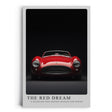 Paul Sinus Leinwandbild 80x120cm The Red Dream Klassischer Roadster Leidenschaft und Kraft Zeitlose Automobilkunst Dynamische Eleganz