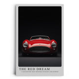 Paul Sinus Leinwandbild 80x120cm The Red Dream Klassischer Roadster Leidenschaft und Kraft Zeitlose Automobilkunst Dynamische Eleganz