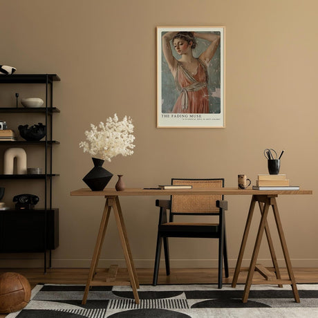 Paul Sinus Leinwandbild 80x120cm Verblassende Muse – Klassische Schönheit in sanften Farben mit nostalgischer Vintage-Patina