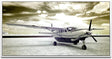 Vintage Flugzeug ca. 130x70cm Wandbild inklusive Schattenfugenrahmen weiss - Panorama Leinwand Bild XXL Format Wandbilder Wohnzimmer Wohnung Deko Kunstdrucke