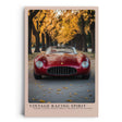 Paul Sinus Leinwandbild 60x90cm Vintage Racing Spirit Klassischer Rennwagen Herbstliche Eleganz Zeitlose Automobilkunst