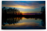 Paul Sinus Wandbild 120x80cm Abenddämmerung über ein See Natur Sonnenuntergang