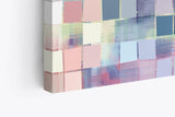 Wandbild 120x80cm Abstrakt Kunst Vierecke Pastelltöne Modern
