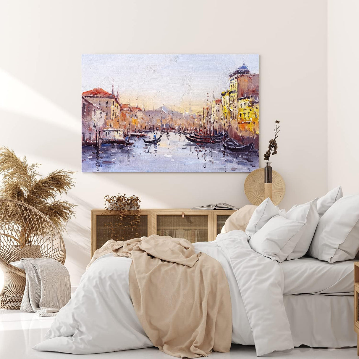 Paul Sinus Wandbild 120x80cm Abstrakt Kunstvoll Venedig Italien Gondel Malerisch