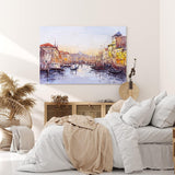 Paul Sinus Wandbild 120x80cm Abstrakt Kunstvoll Venedig Italien Gondel Malerisch