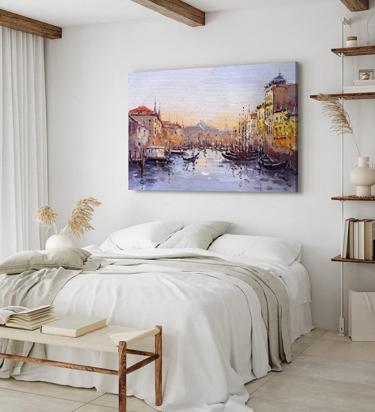 Paul Sinus Wandbild 120x80cm Abstrakt Kunstvoll Venedig Italien Gondel Malerisch