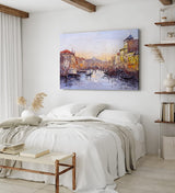 Paul Sinus Wandbild 120x80cm Abstrakt Kunstvoll Venedig Italien Gondel Malerisch