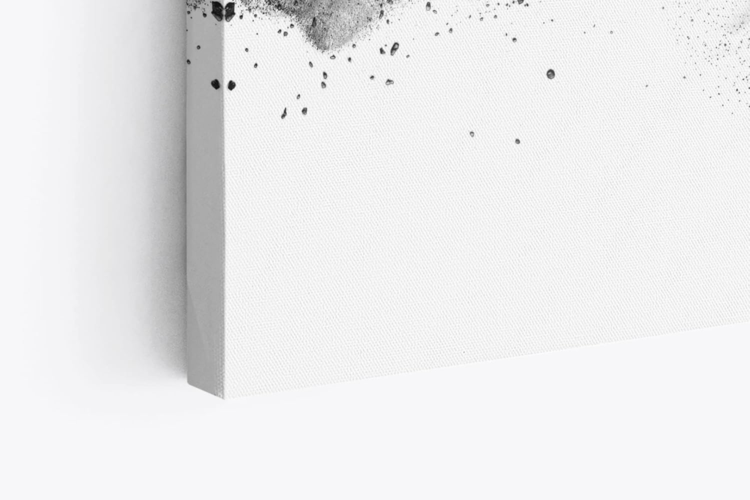 Paul Sinus Wandbild 120x80cm Abstrakt schwarzes Pulver Modern Schwarz Weiß