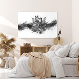 Paul Sinus Wandbild 120x80cm Abstrakt schwarzes Pulver Modern Schwarz Weiß