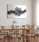 Paul Sinus Wandbild 120x80cm Abstrakt schwarzes Pulver Modern Schwarz Weiß