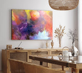 Paul Sinus Wandbild 120x80cm Abstrakt Struktur Textur Kratzer Farben Modern