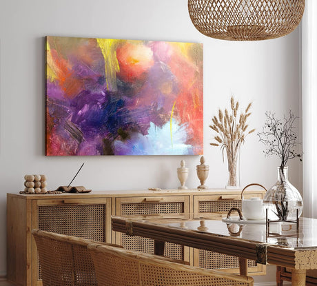 Paul Sinus Wandbild 120x80cm Abstrakt Struktur Textur Kratzer Farben Modern